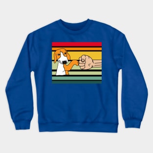 Best Retro Dog Owner Of All Time Crewneck Sweatshirt